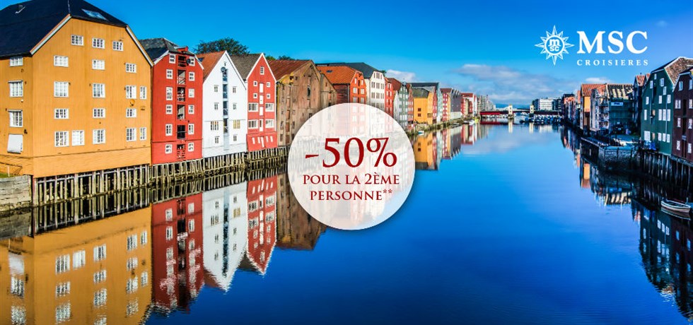 -50% pour la 2ème personne** ! VOLS INCLUS 12 jours Croisière Fjords de la Norvège et Cap Nord