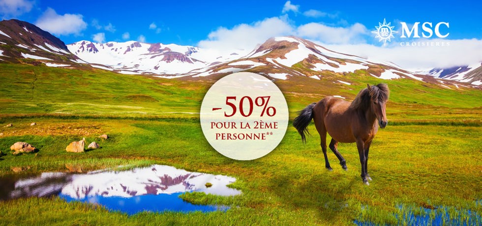 -50% pour la 2ème personne** ! 13 jours Islande et Ecosse