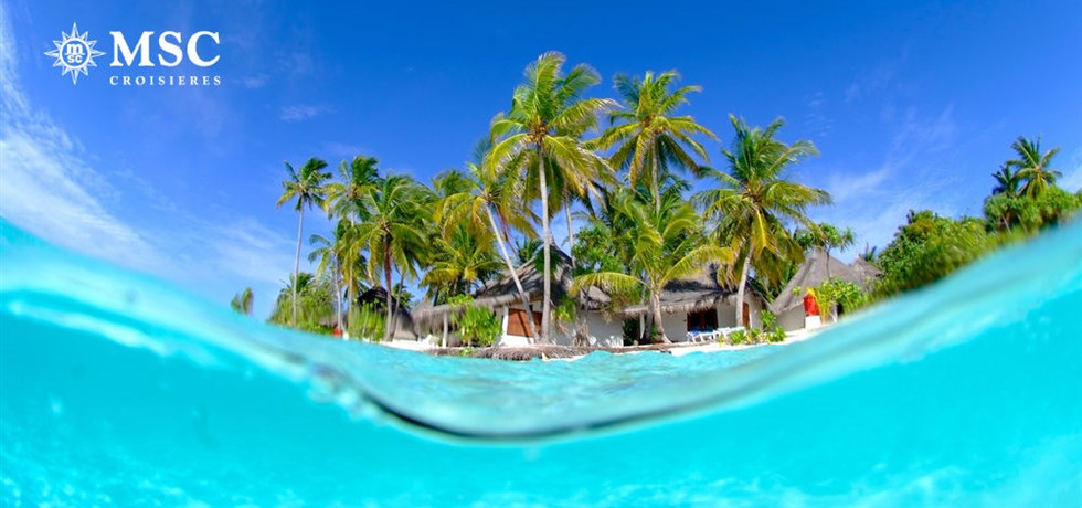 Offre limitée Hiver au Soleil + 1 escale à la Réserve Marine MSC Ocean Cay + 1 nuits d'hôtel à Miami** A bord du MSC Meraviglia 5* VOLS INCLUS Croisière aux Caraïbes: Jamaïque, Iles Cayman, Mexique, Bahamas