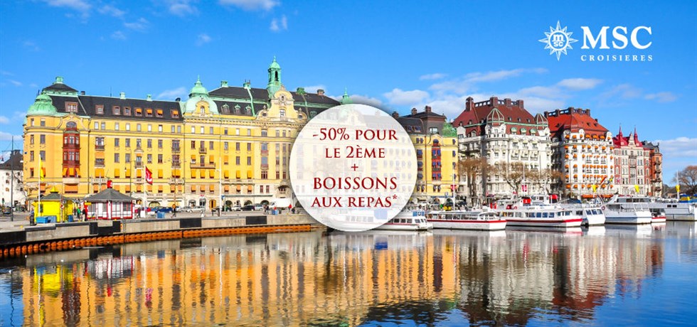 -50% pour la 2e pers. et Boissons aux repas offertes** ! Vols inclus Capitales de la Baltique : Danemark, Allemagne, Suède, Estonie, Russie