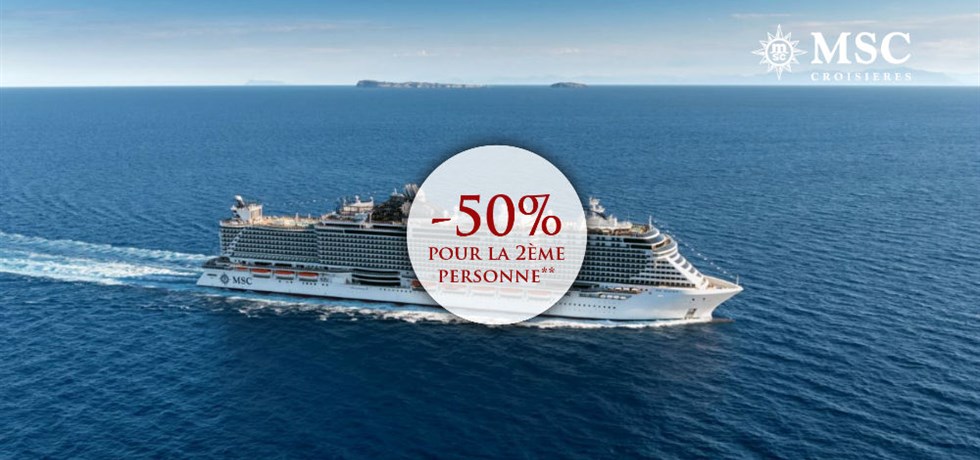 -50% pour la 2ème personne** A bord du MSC SEAVIEW 5* Espagne, Majorque, Sardaigne, Italie